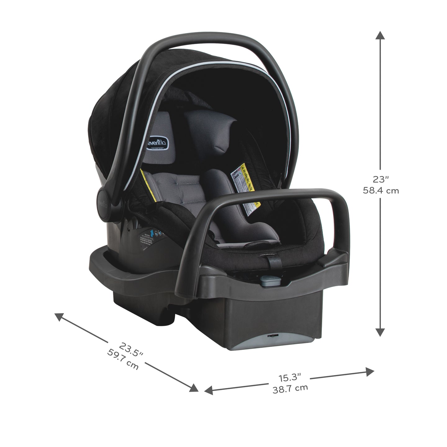 Evenflo - Pivot Xpand Modular Travel System with LiteMax Infant Car Seat - Ayrshire Black