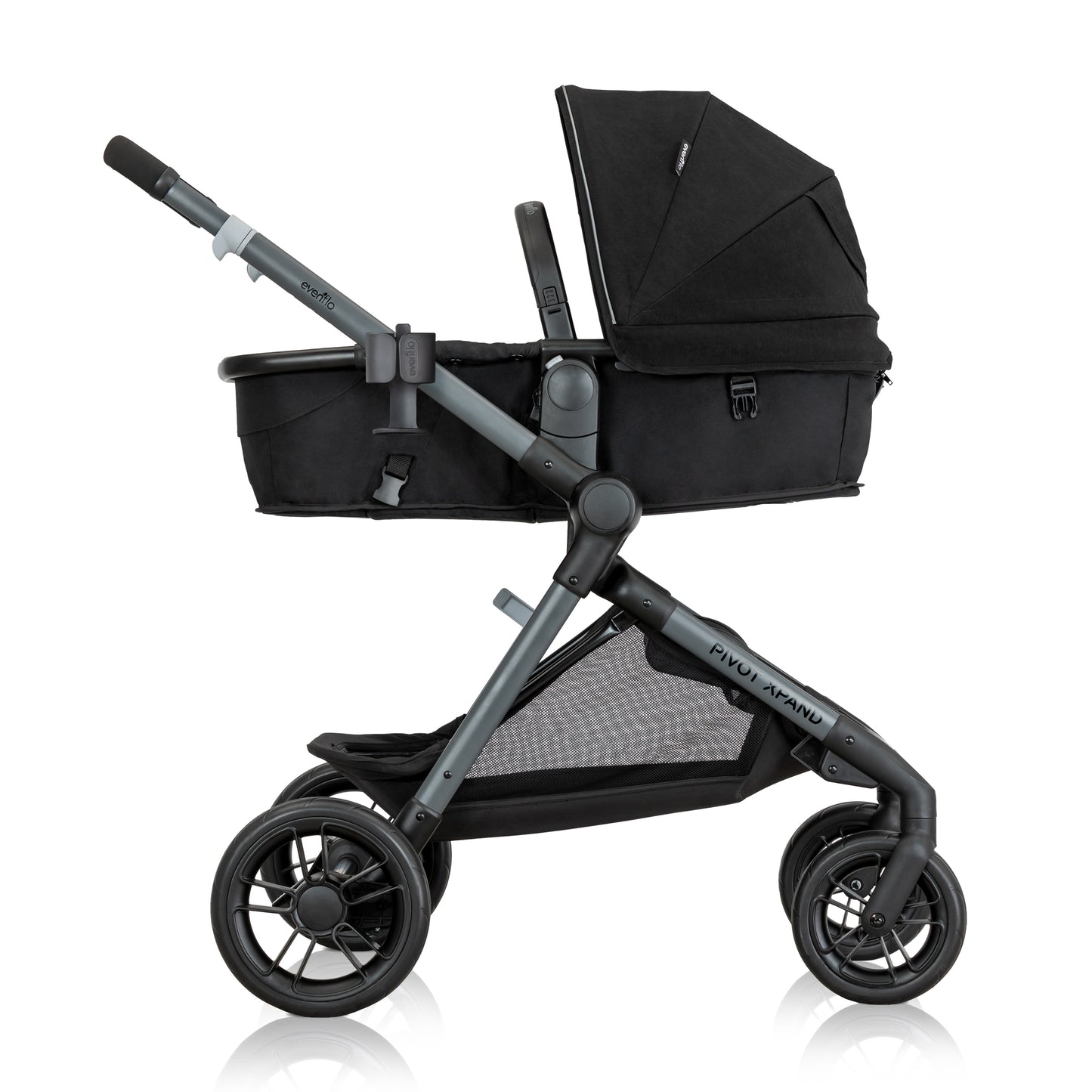 Evenflo - Pivot Xpand Modular Travel System with LiteMax Infant Car Seat - Ayrshire Black