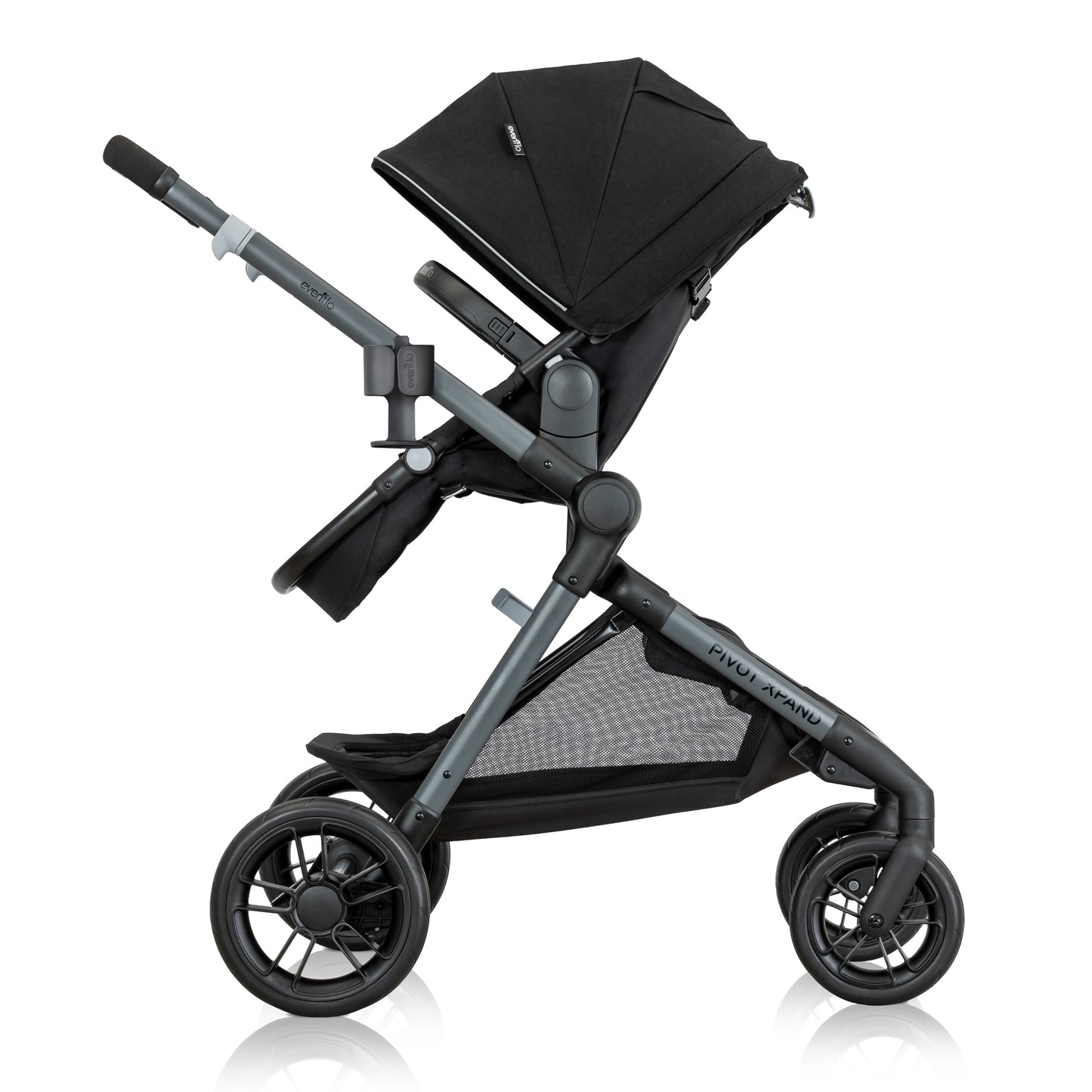 Evenflo - Pivot Xpand Modular Travel System with LiteMax Infant Car Seat - Ayrshire Black
