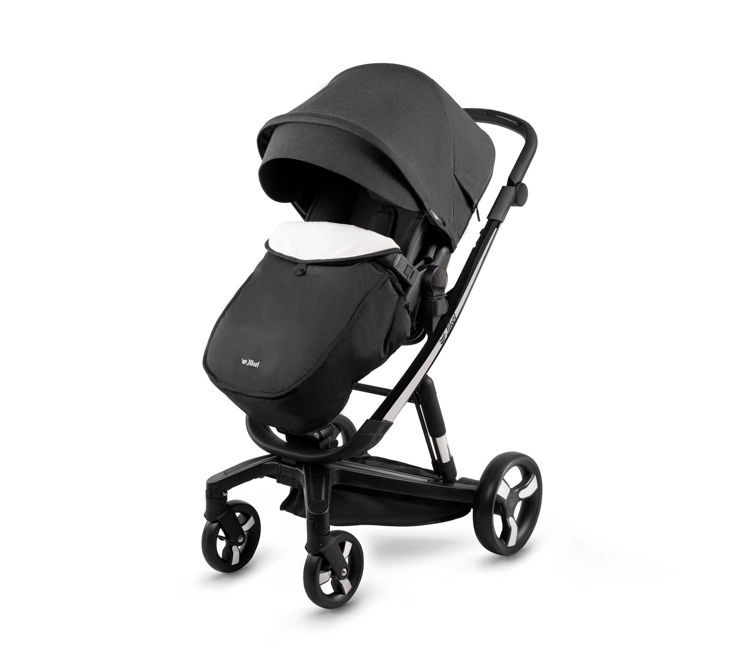 Jikel - Diamond Electric Stroller Travel System with Car Seat - Charcoal