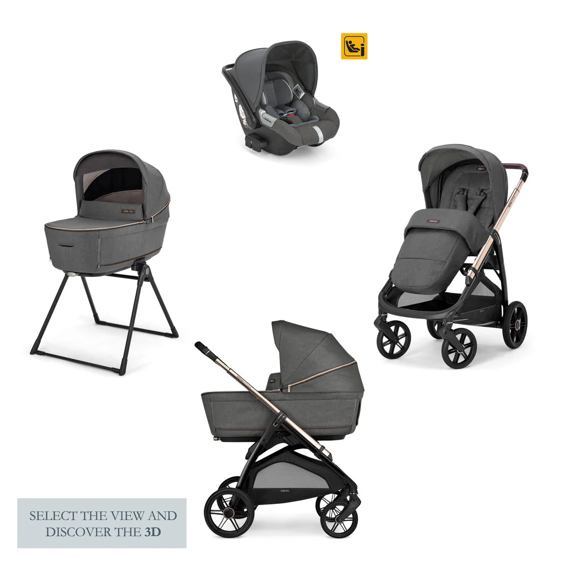 Inglesina - 4-In-1 Aptica Travel System - Velvet Grey