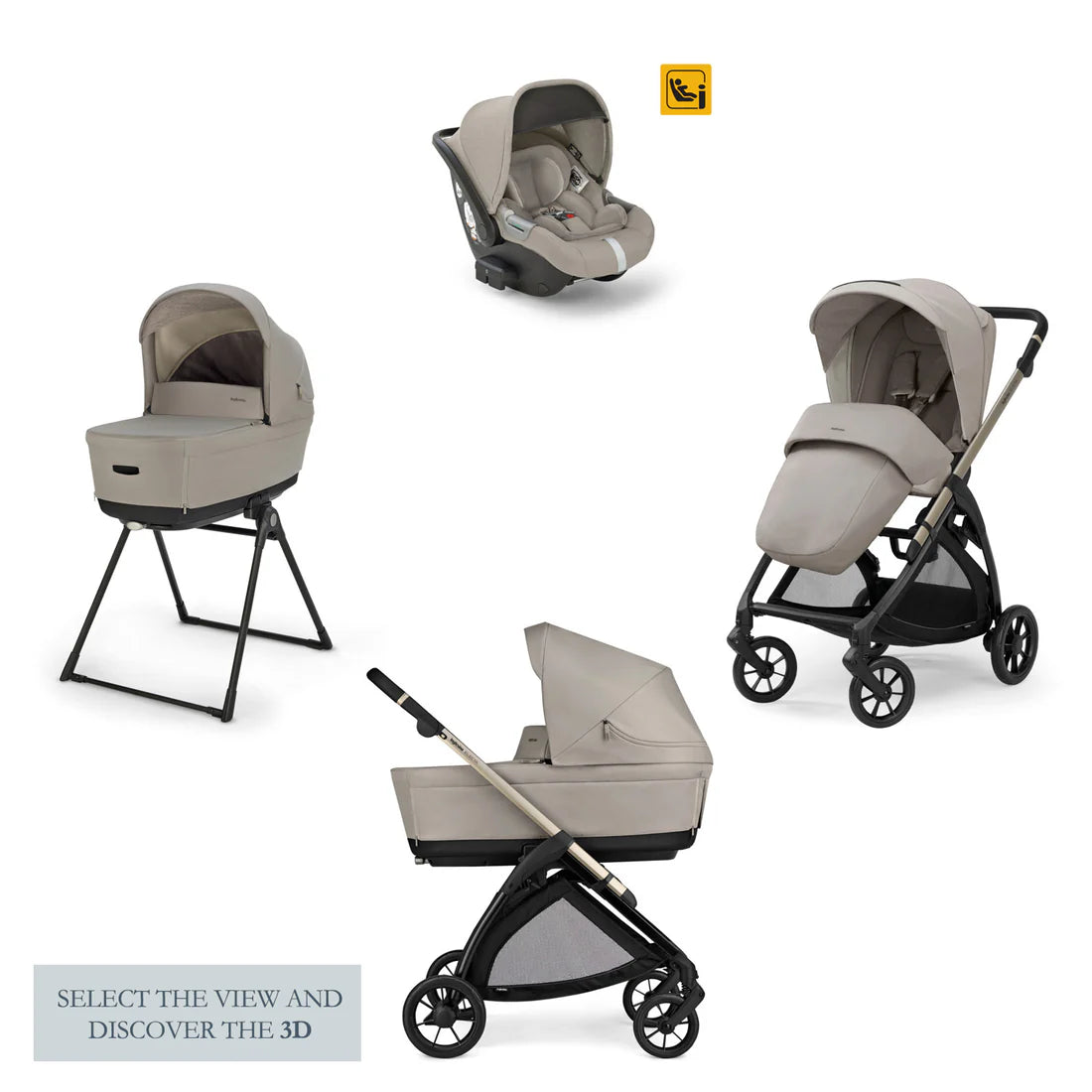 Inglesina - 4-in-1 Electa Travel System - Battery Beige