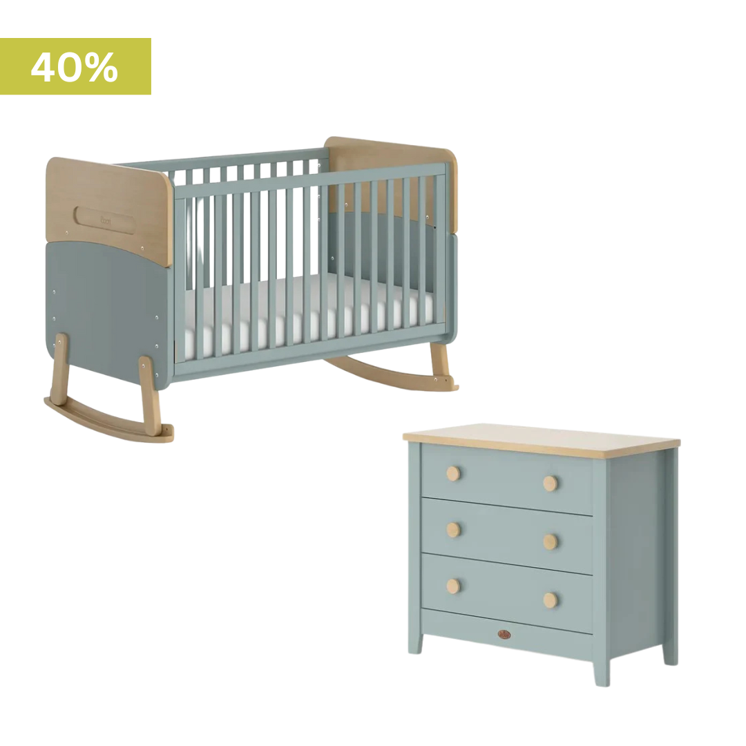 Boori - Neat 2 Piece Crib Set with 3 Chest of Drawer