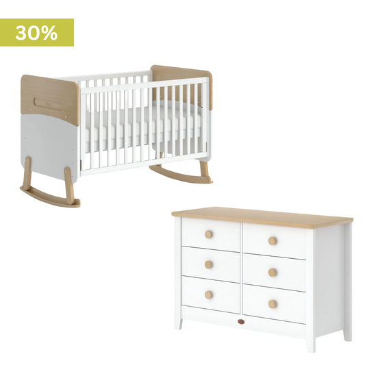 Boori - Neat 2 Piece Crib Set with 6 Chest of Drawer