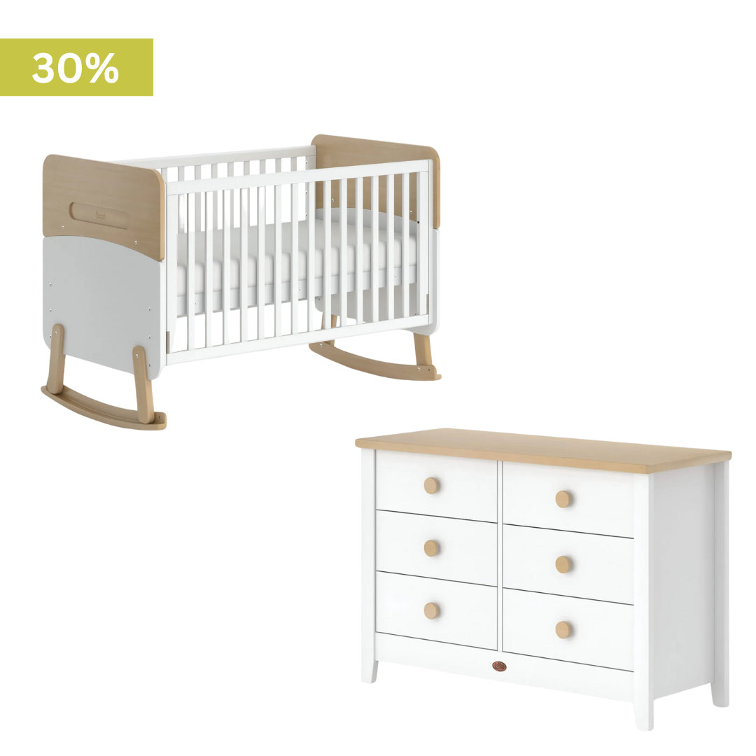 Boori - Neat 2 Piece Crib Set with 6 Chest of Drawer