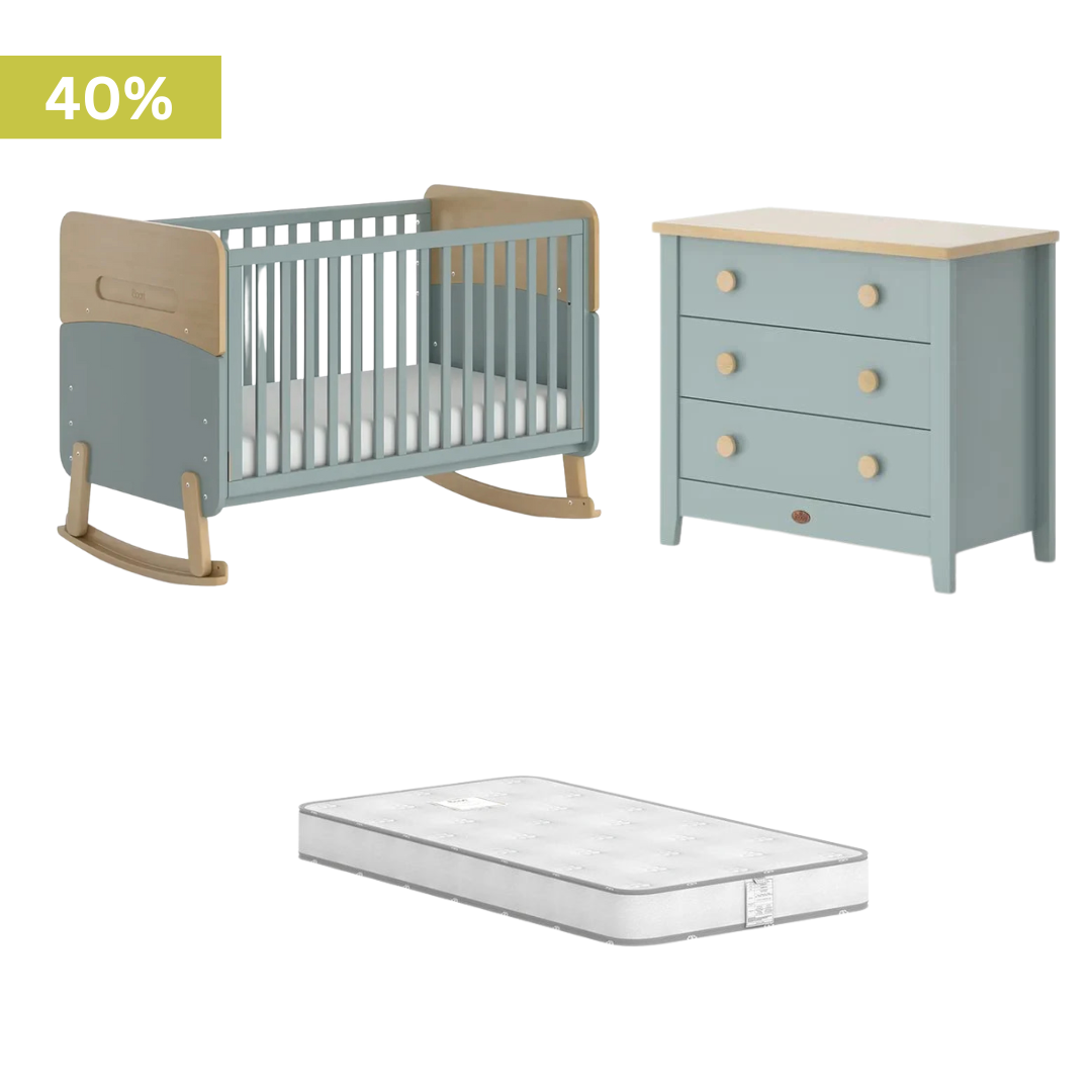 Boori - Neat 2 Piece Crib Set with 3 Chest of Drawer