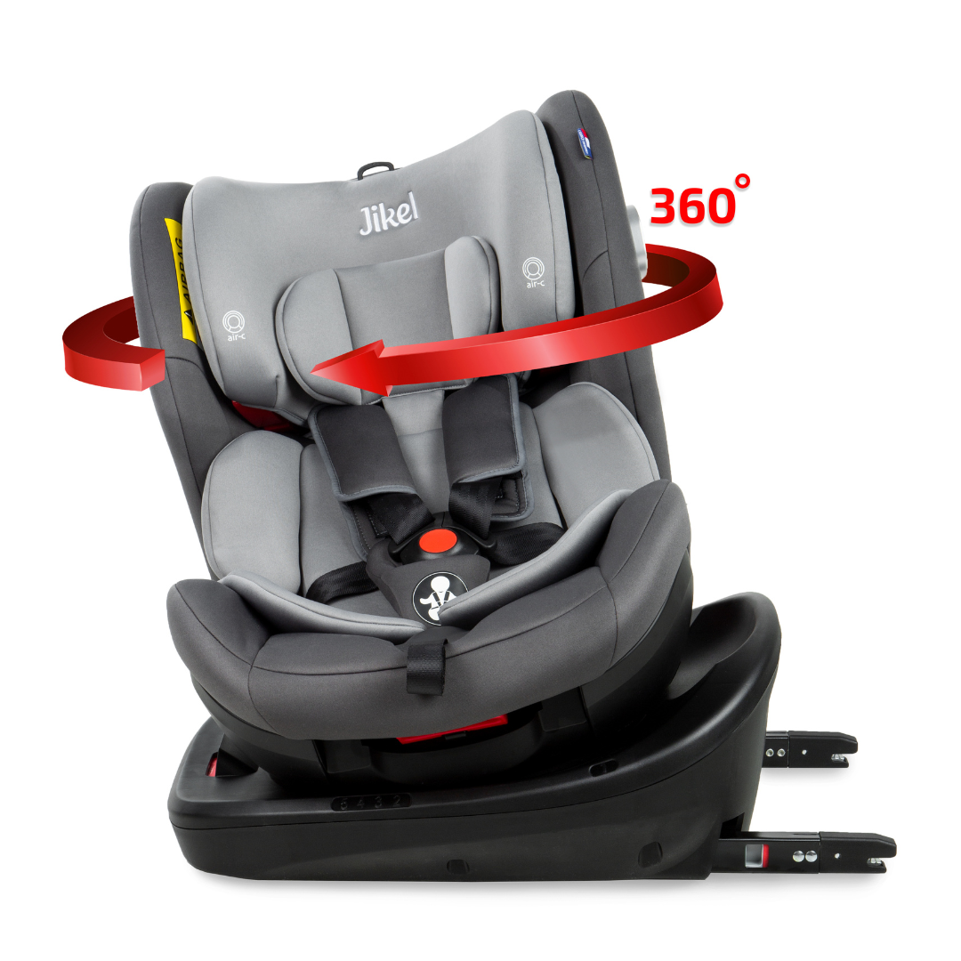 Jikel - Saturn Rotating IsoFix All-in-one Car Seat - Grey
