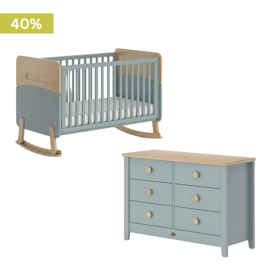Boori - Neat 2 Piece Crib Set with 6 Chest of Drawer