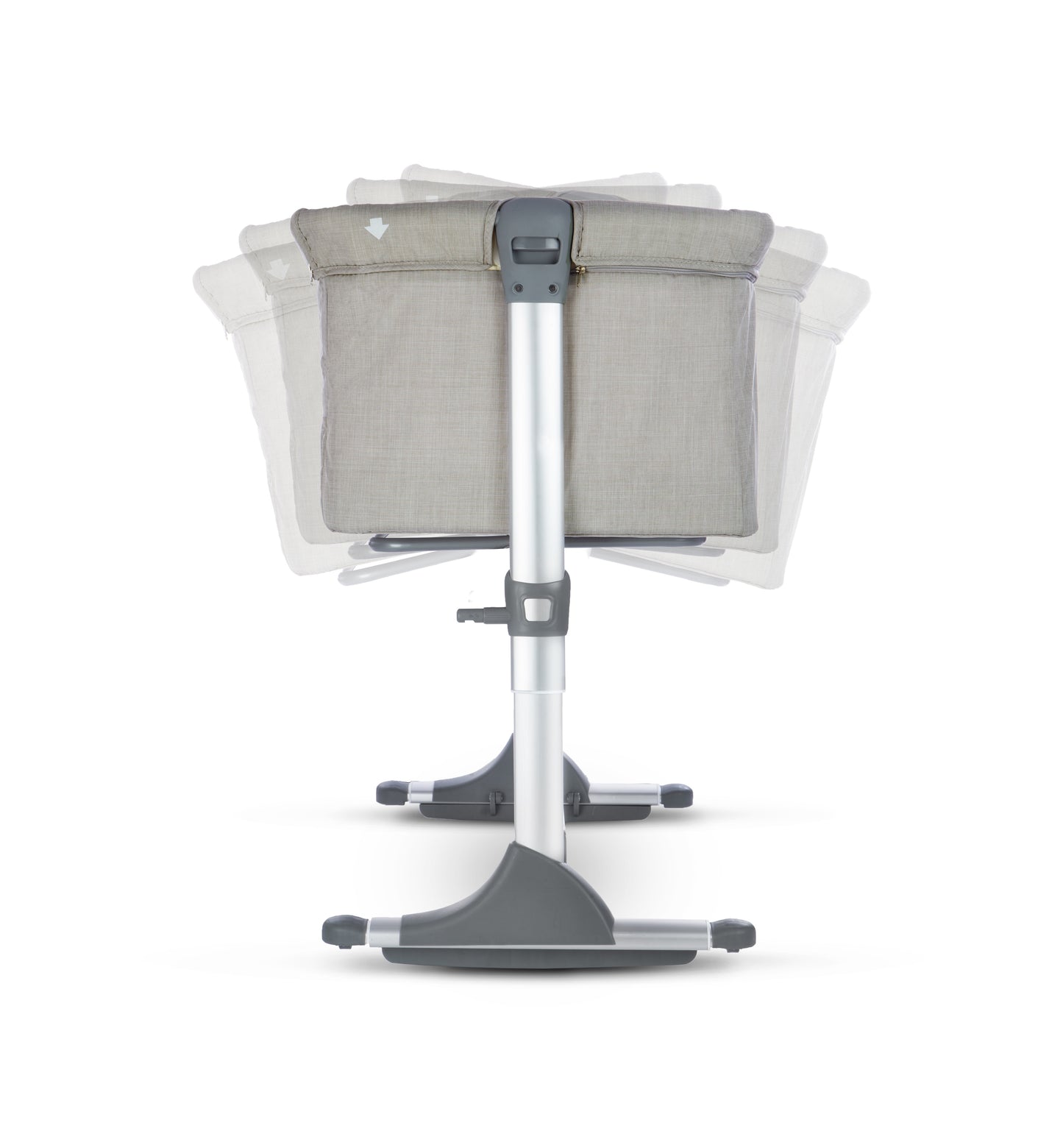 Nova Bedside Crib - Grey
