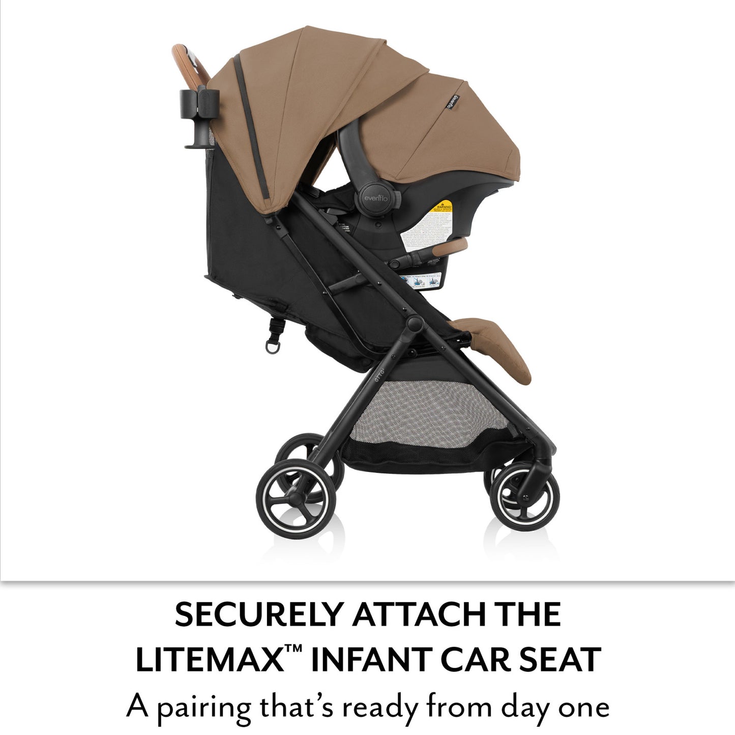 Evenflo - Otto+ Travel System With Litemax Car Seat - Chia Black