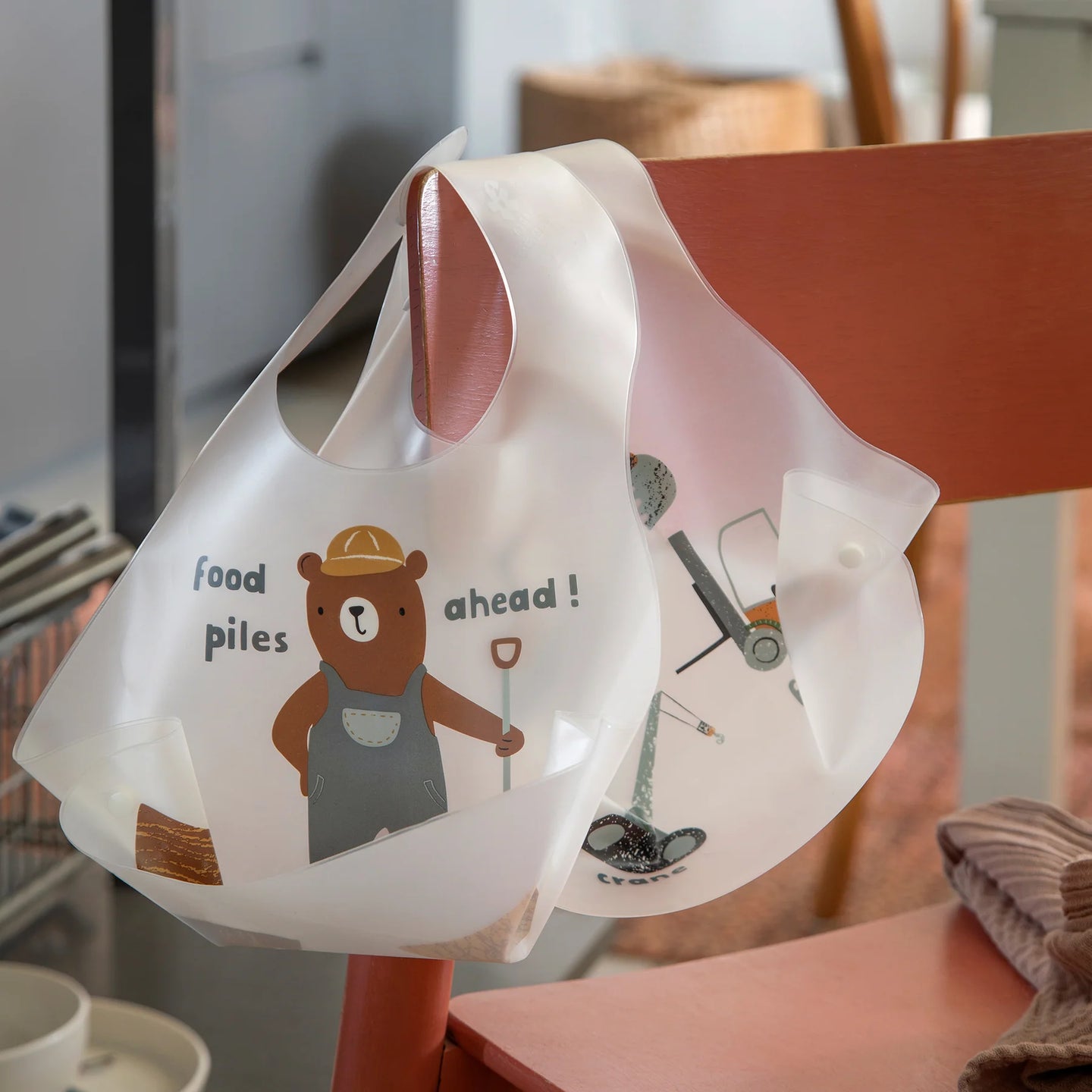 Sebra - Bib, printed 2 pcs - Busy Builders