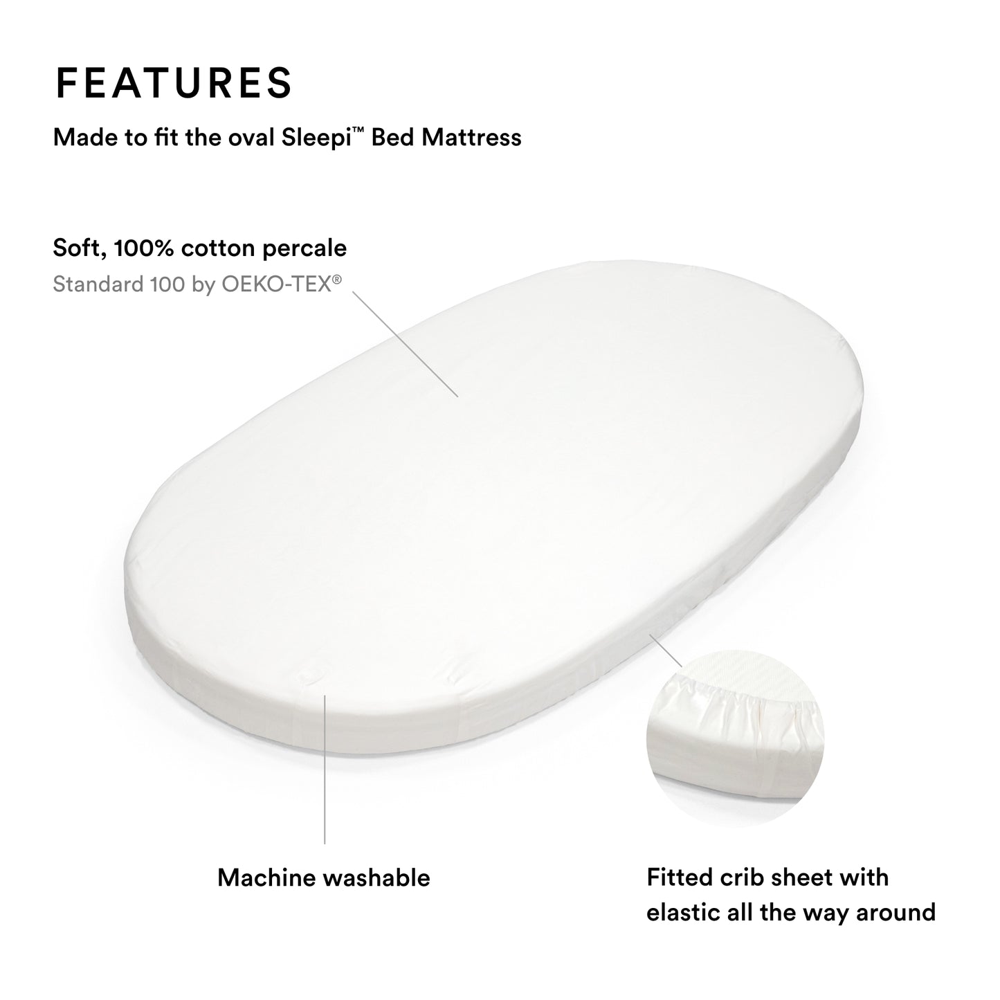 Stokke - Sleepi Bed Fitted Sheet V3 White