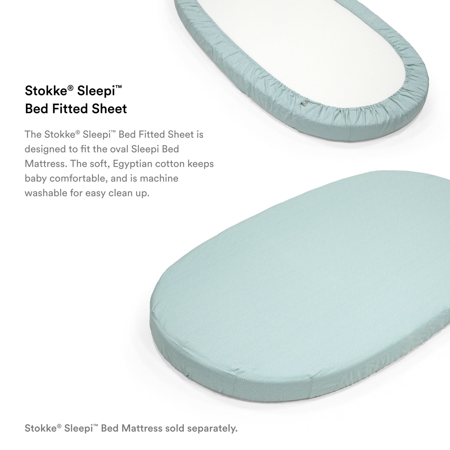 Stokke - Sleepi Bed Fitted Sheet V3 Dots Sage