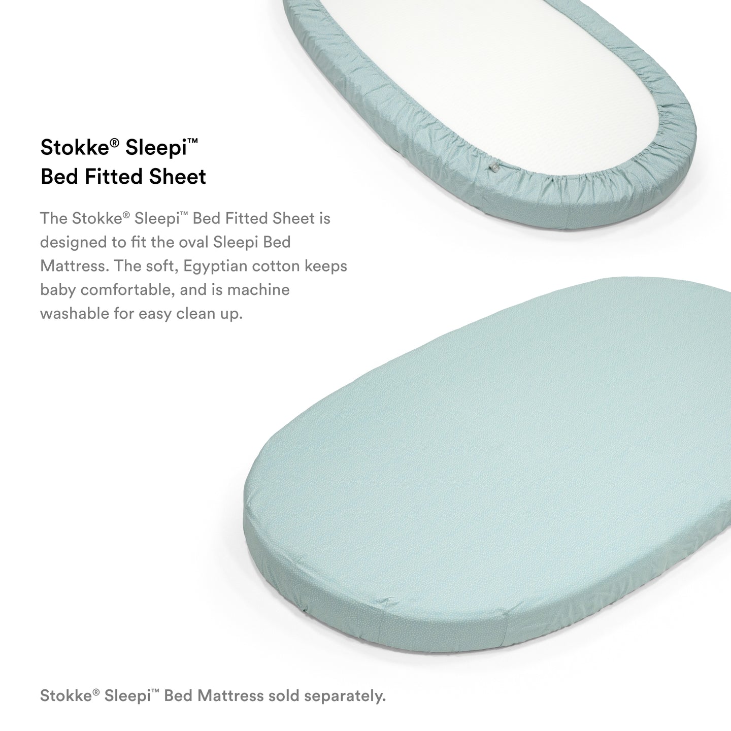 Stokke - Sleepi Bed Fitted Sheet V3 Dots Sage
