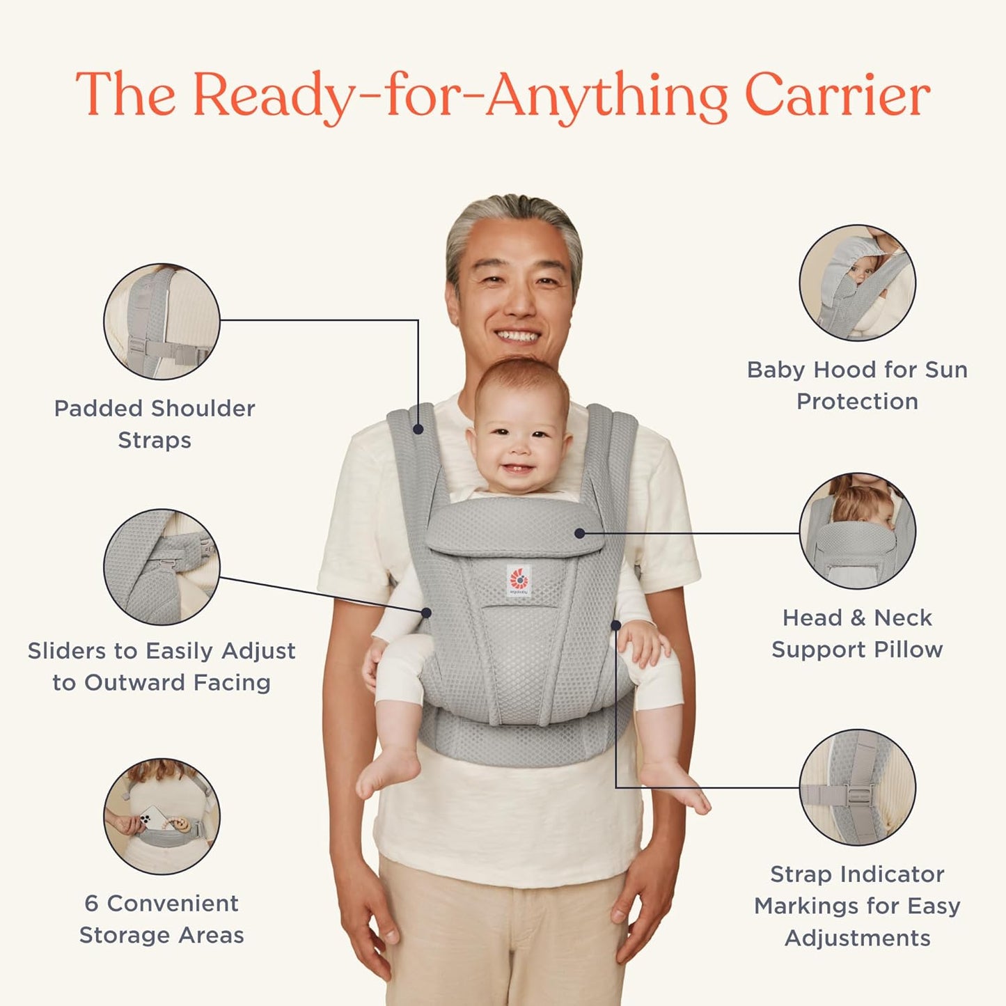 Ergobaby - Omni Deluxe Mesh Natural Beige