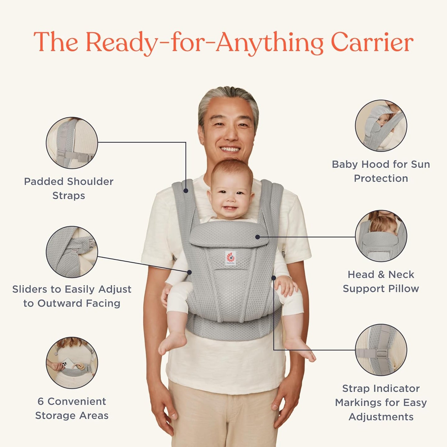 Ergobaby - Omni Deluxe Mesh Natural Beige