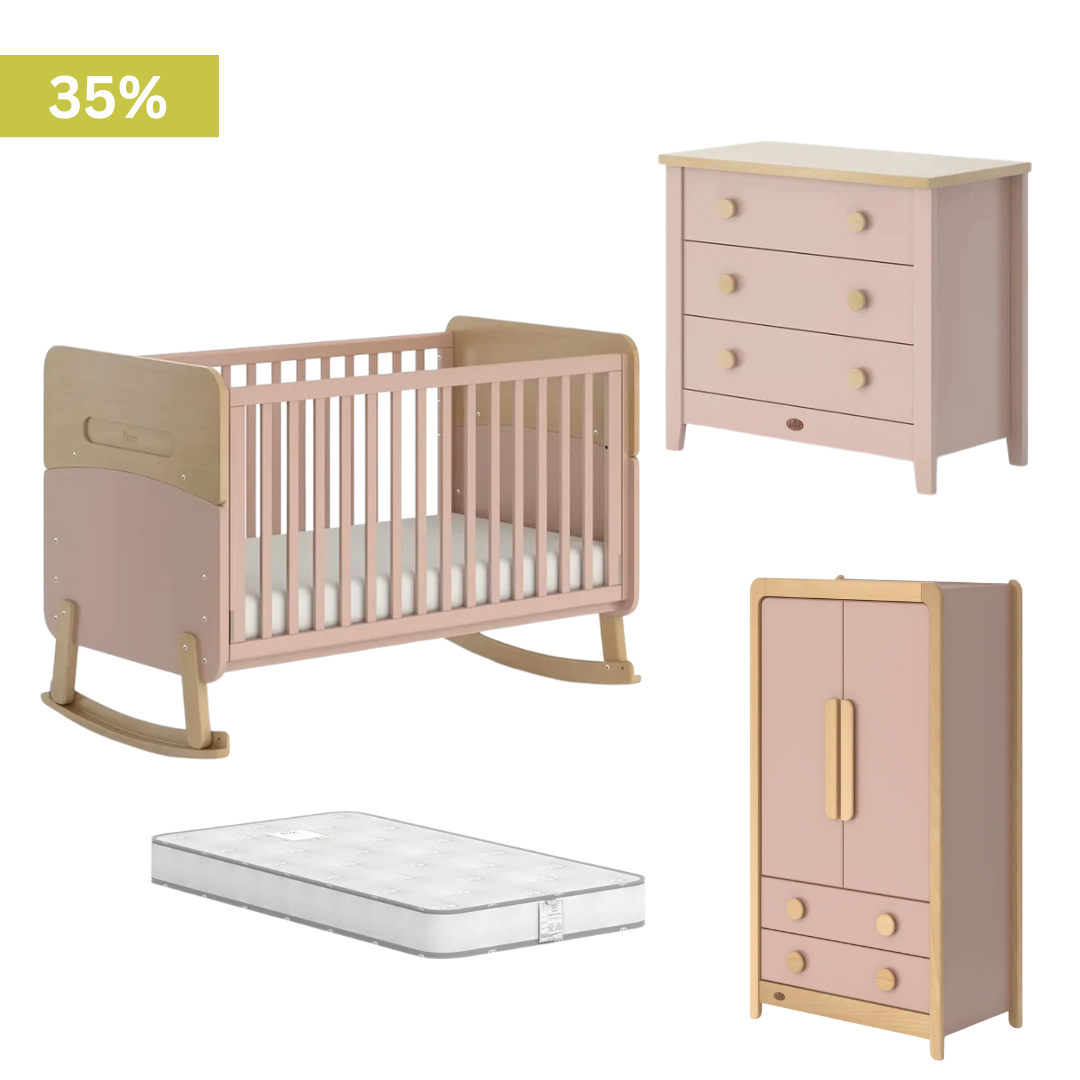 Boori - Neat 4 Piece Set with 3 Chest of Drawer, Wardrobe and Mattress