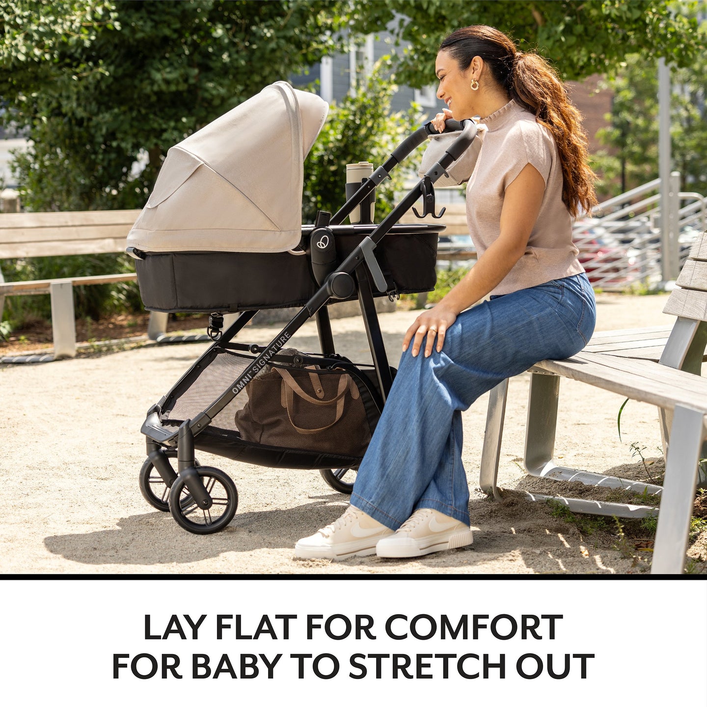 Evenflo - Omni Signature Travel System With Litemax Infant Car Seat - Coastal Coffee