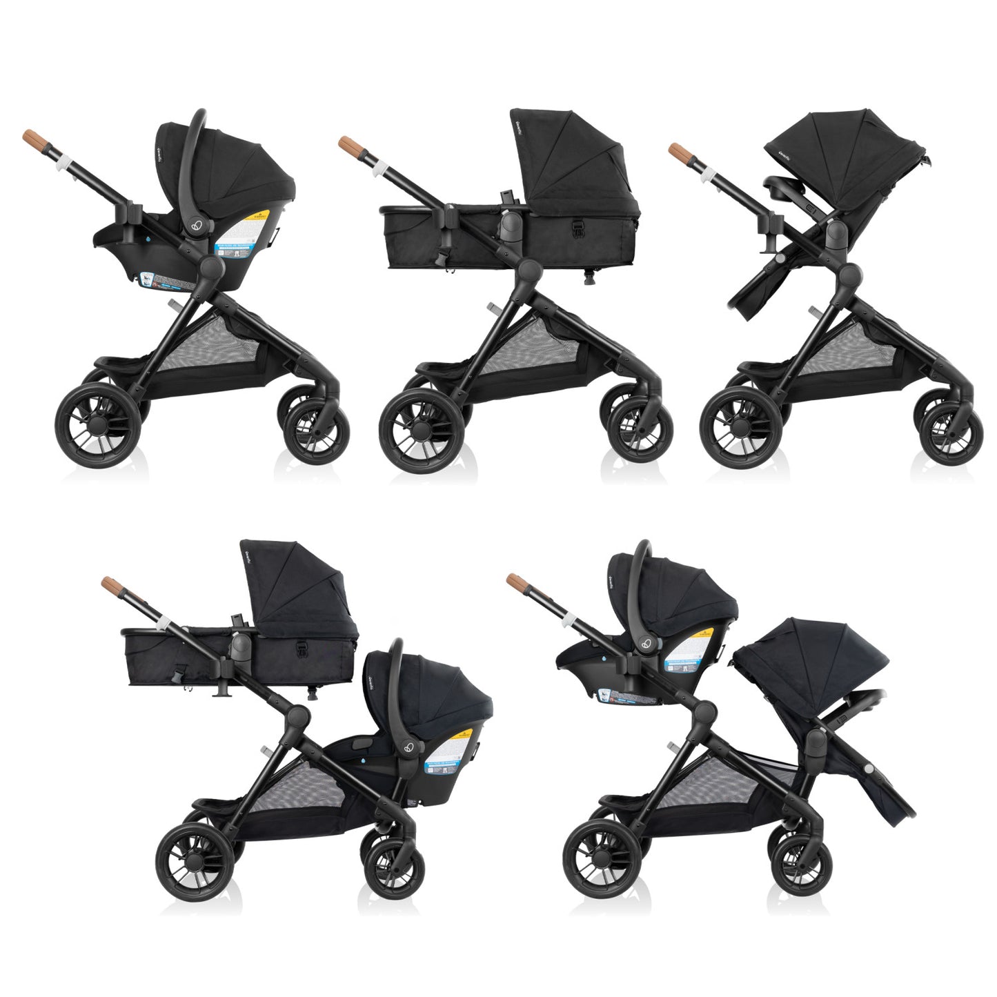 Evenflo - Pivot Xpand NXT Standalone Stroller - Coal Black