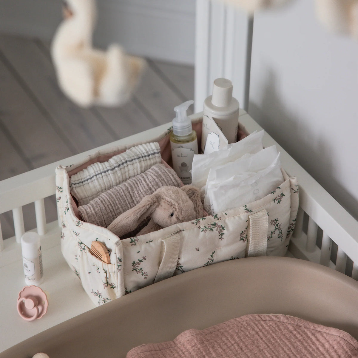 Sebra - Diaper caddy - Powder Blossom