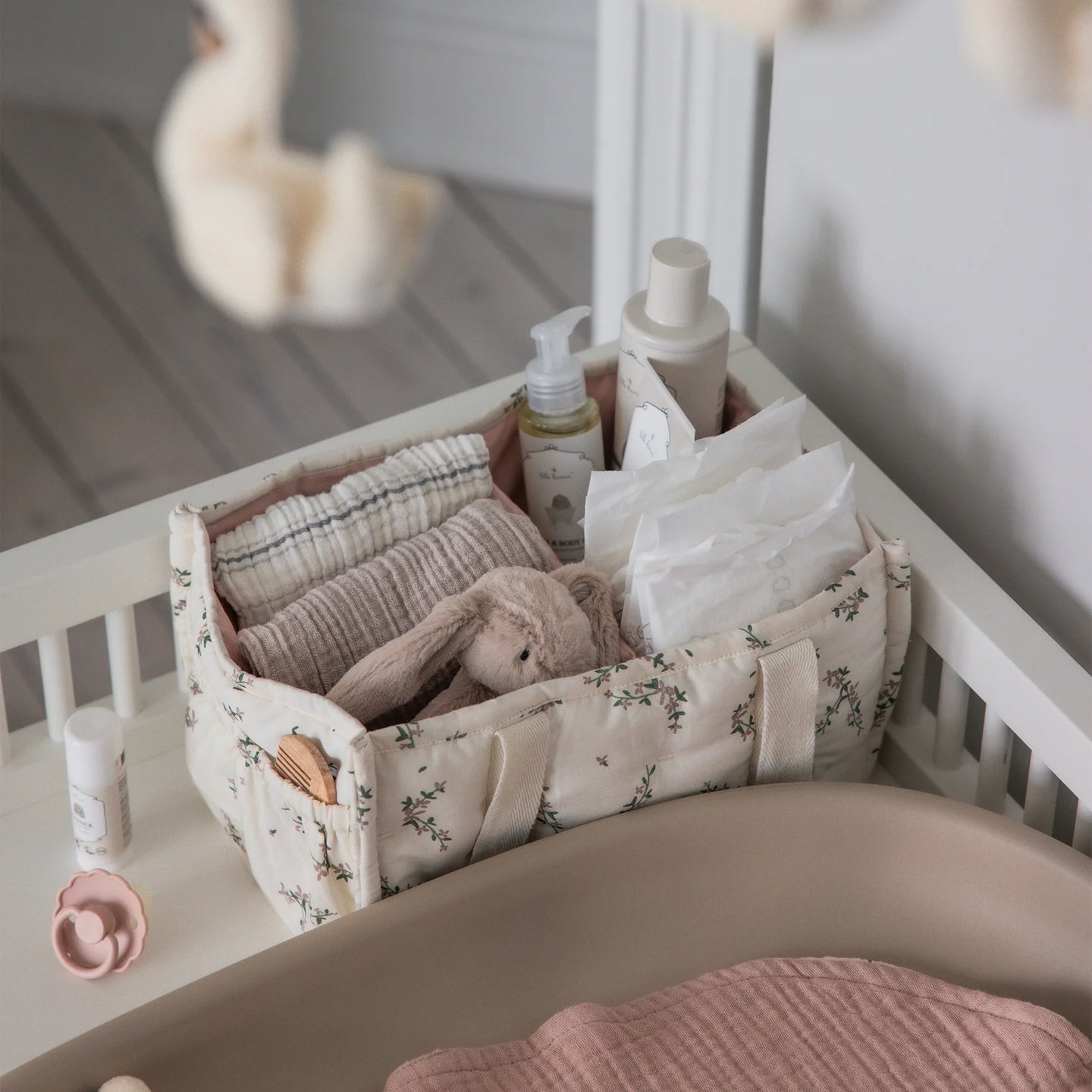 Sebra - Diaper caddy - Powder Blossom