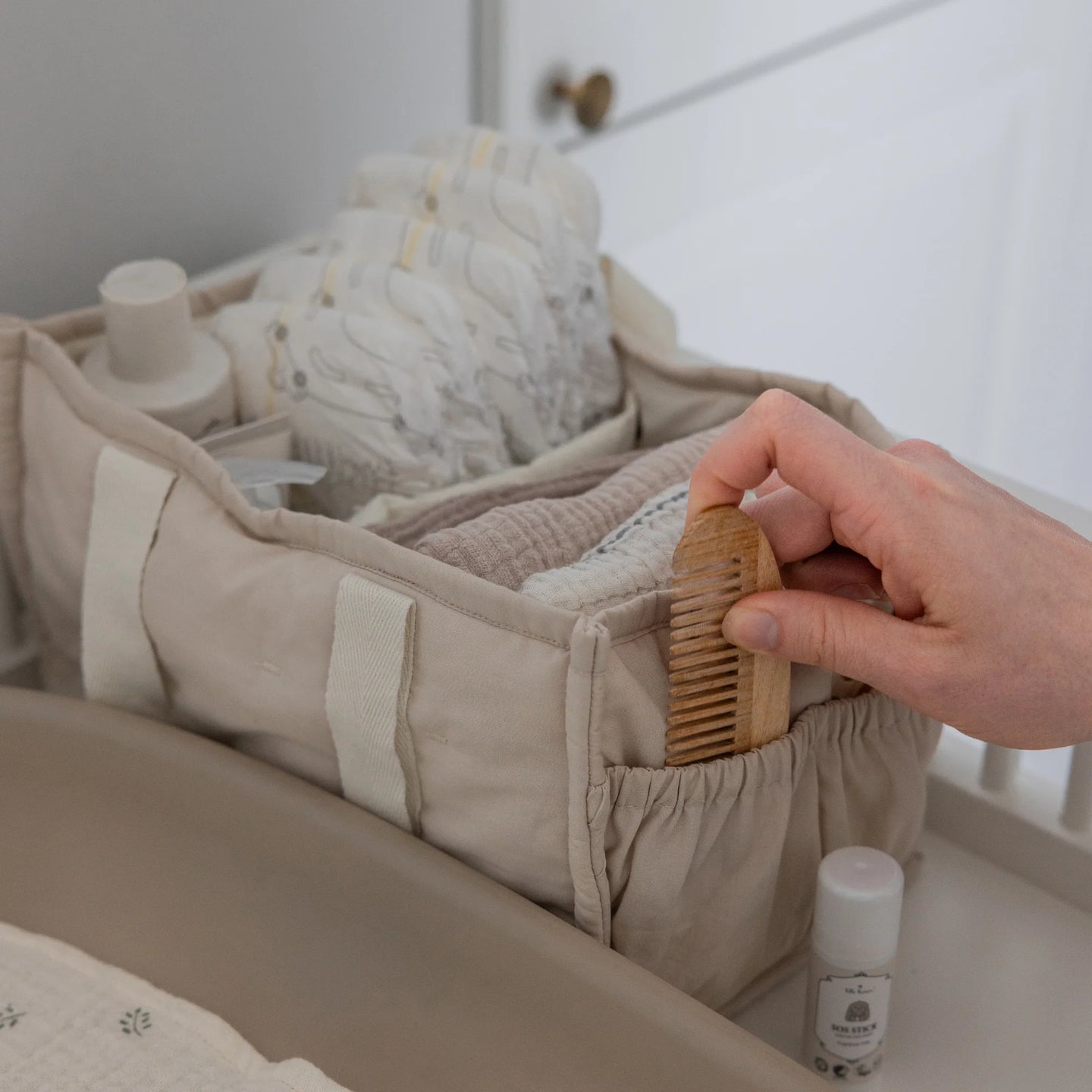 Sebra - Diaper caddy - Morning Beige