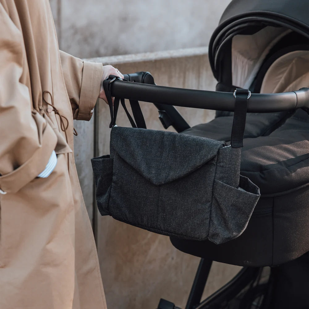 Sebra - On-the-go Mini diaper bag - Dark Grey Melange
