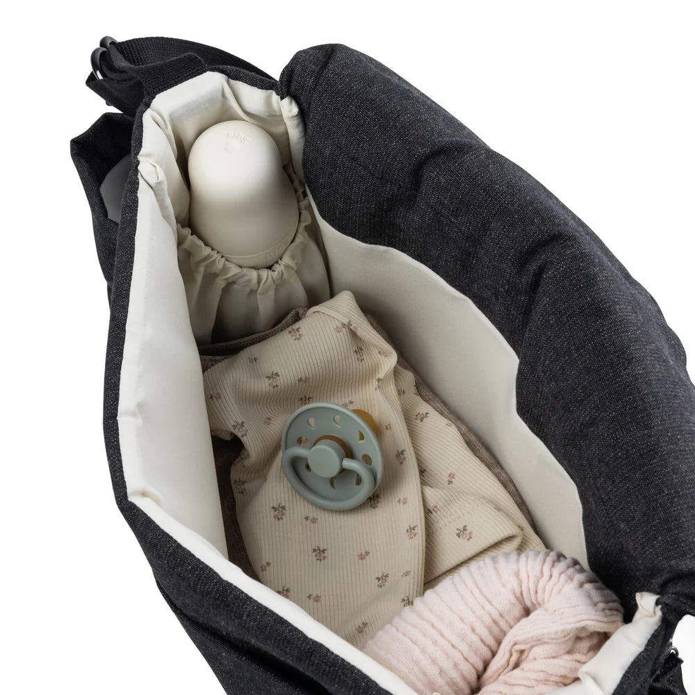Sebra - On-the-go Mini diaper bag - Dark Grey Melange
