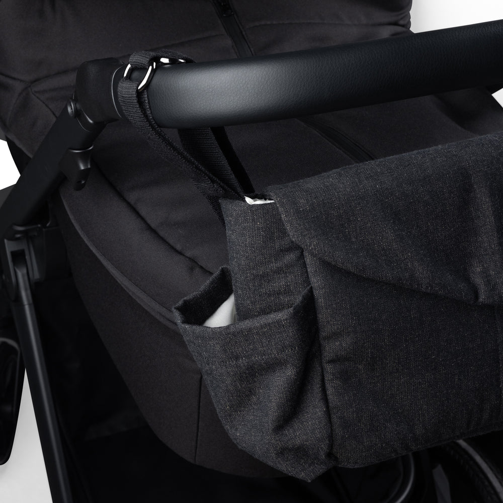 Sebra - On-the-go Mini diaper bag - Dark Grey Melange