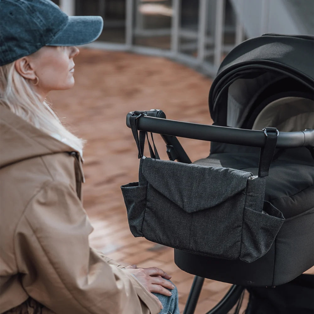 Sebra - On-the-go Mini diaper bag - Dark Grey Melange