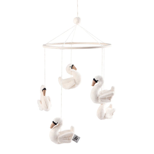 Sebra - Baby mobile, Swans