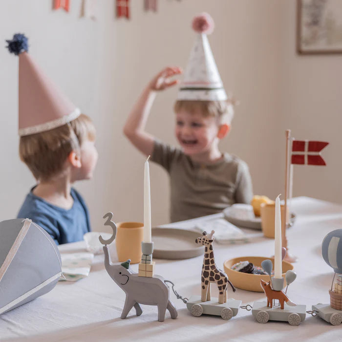 Sebra - Birthday train, wooden - World of Sebra