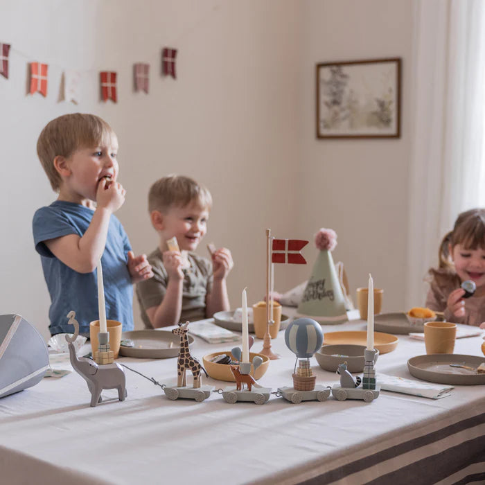 Sebra - Birthday train, wooden - World of Sebra