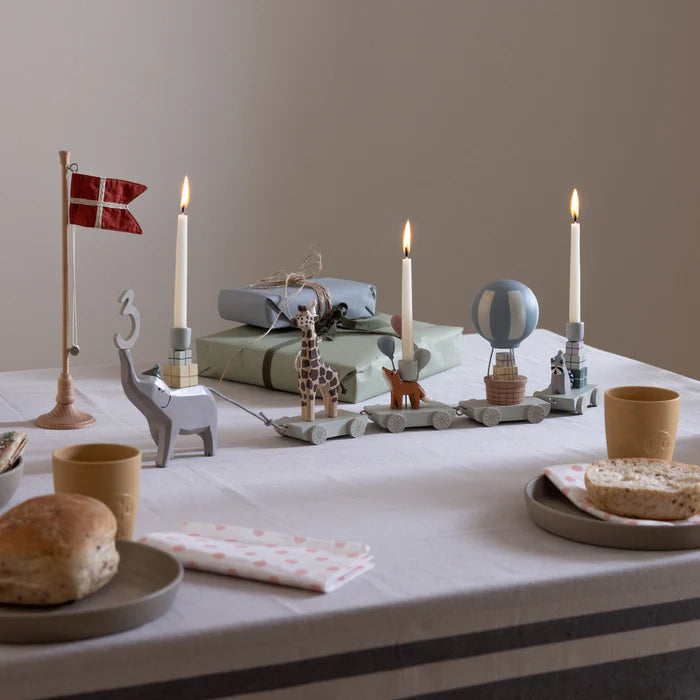 Sebra - Birthday train, wooden - World of Sebra