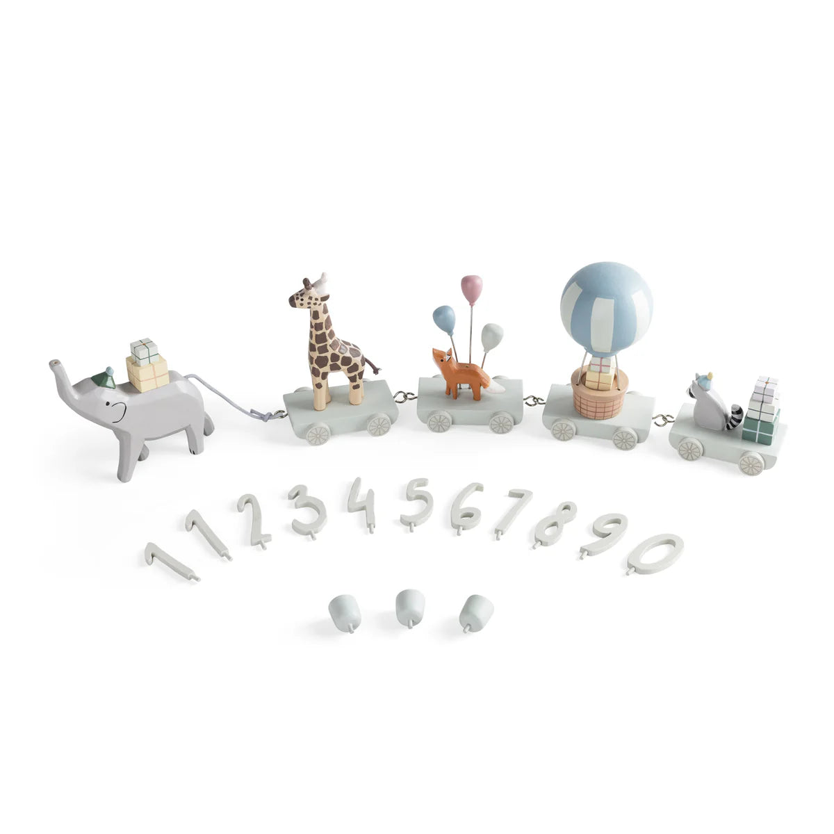 Sebra - Birthday train, wooden - World of Sebra