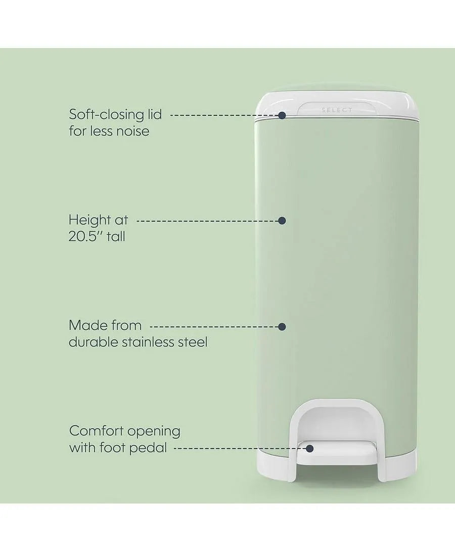 Diaper Genie - Select Odor Lock Stainless Steel Pail Green