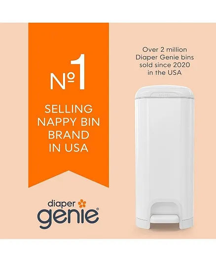 Diaper Genie - Select Odor Lock Stainless Steel Pail Green