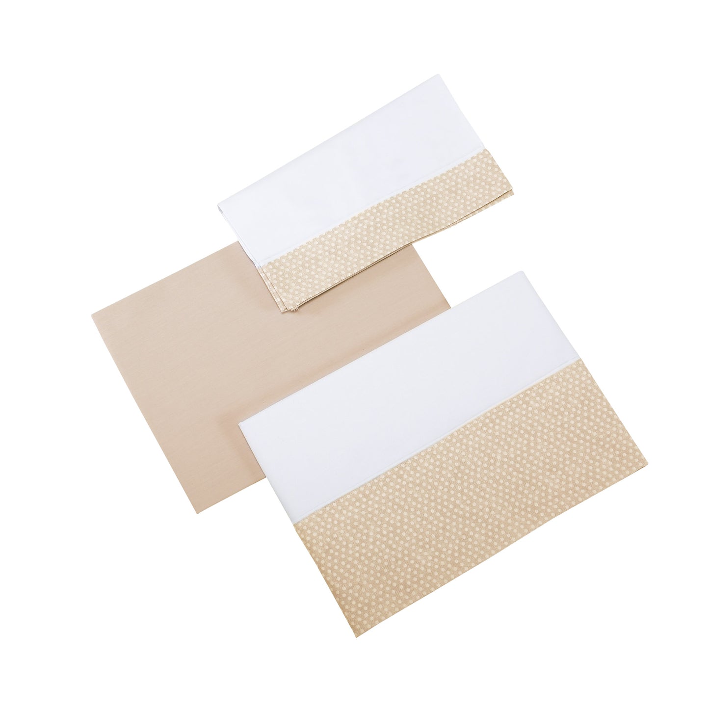 MICUNA - GALAXY BEIGE SET OF SHEETS (3 P) FOR COT 120 X 60