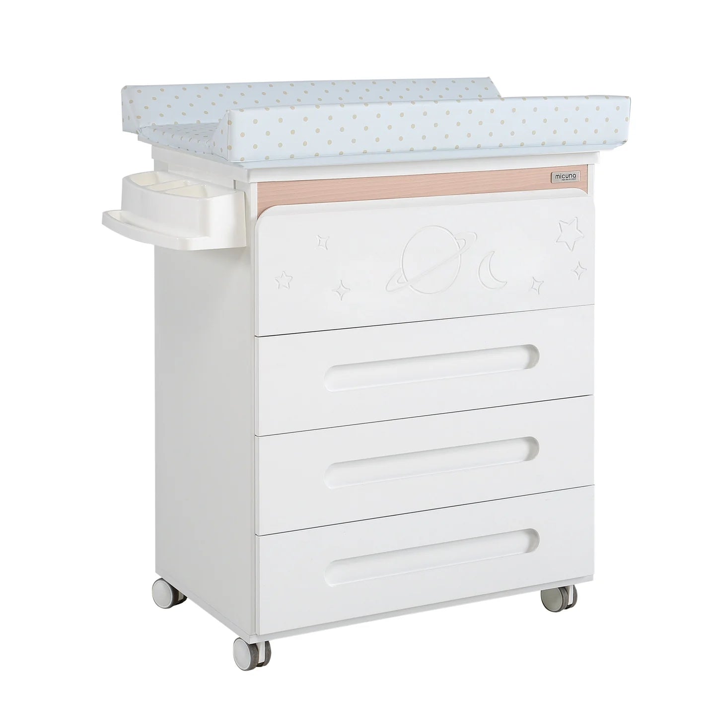 Micuna - Dolce Magic Crib and Changing Table Set Whitewood