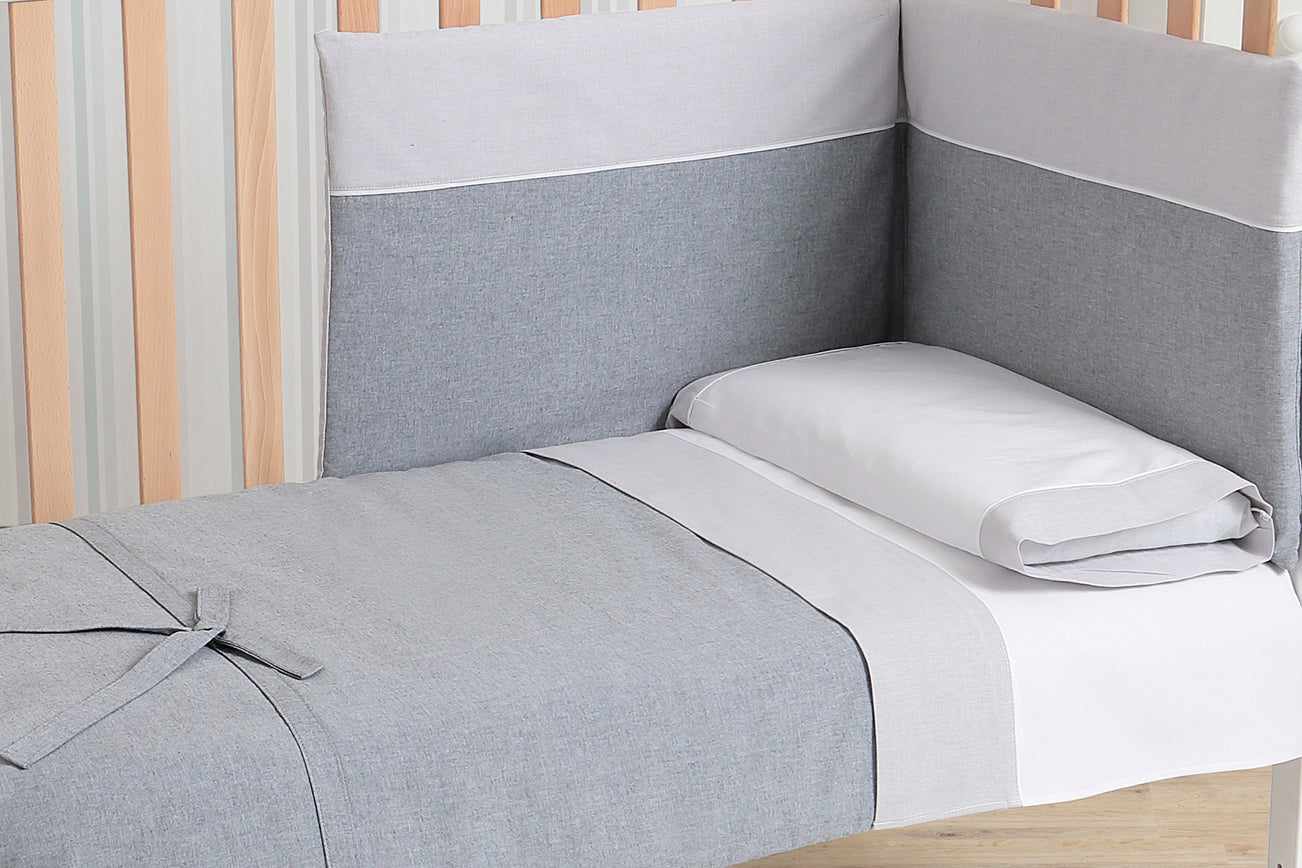 MICUNA - KIT DUVET + HEAD PROTECTOR 140X70 NATURE GREY