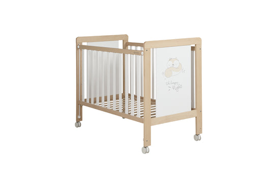 MICUNA - HAPPY COT 120X60 WHITE/WATERWOOD BABYBACTER