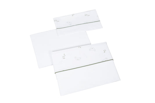 MICUNA - 3 PIECES SHEET SET 120X60 GREEN LIFE UNIQUE