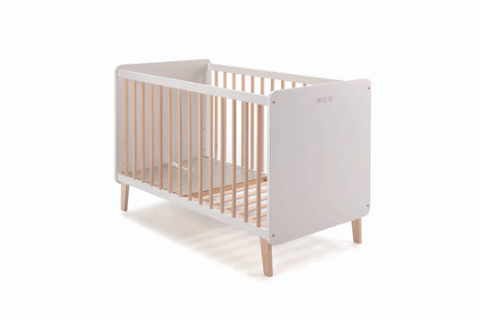MICUNA - BIG TREVI COT 140 X 70 WHITE/NATURAL WAX