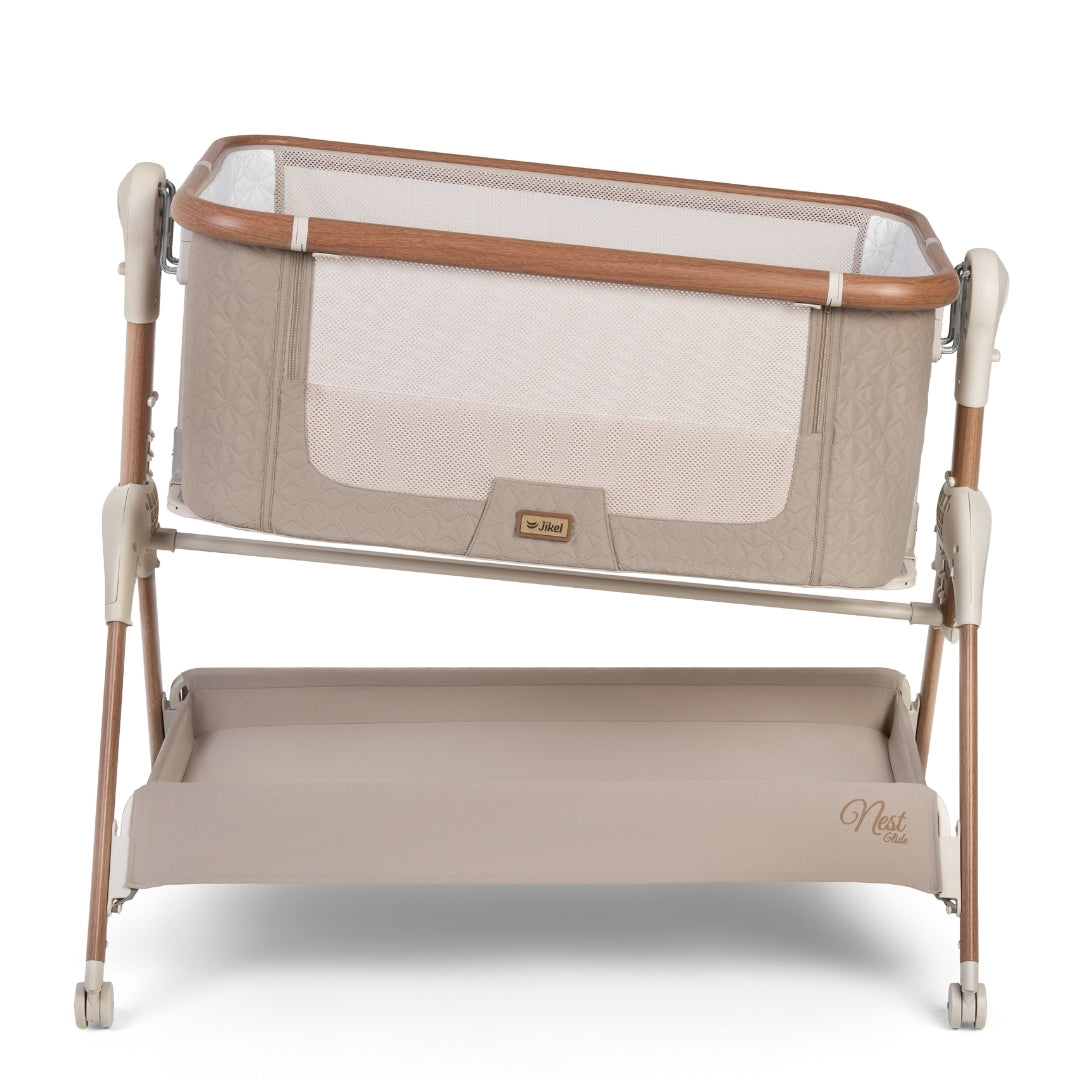 Jikel - Nest Glide Co-sleeper Bedside Crib - Wood Beige