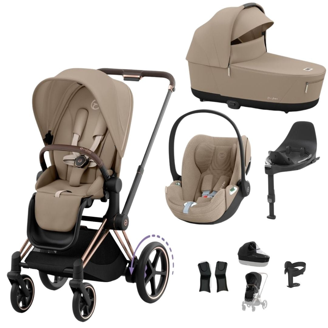 Cybex - ePriam Travel System with Cloud T plus - Cozy Beige