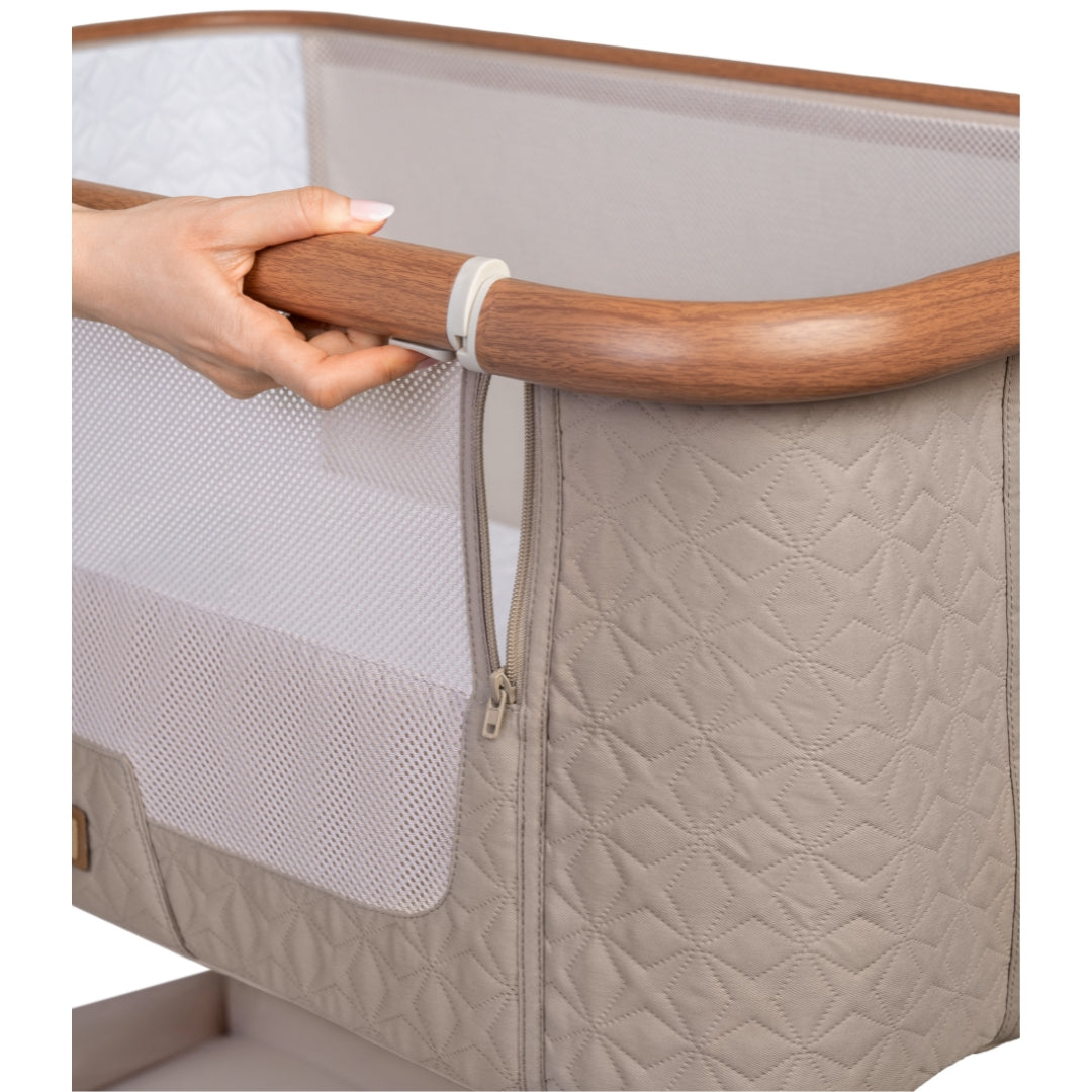 Jikel - Nest Glide Co-sleeper Bedside Crib - Wood Beige