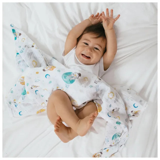 Aden + Anais - Essentials Muslin 4 Pack Swaddle Blanket Space Explorers