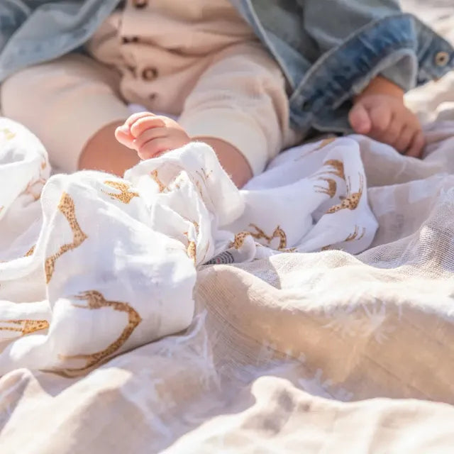 Aden + Anais - Large Swaddles - 4 Pack - Organic Cotton Muslin - Safari Dream