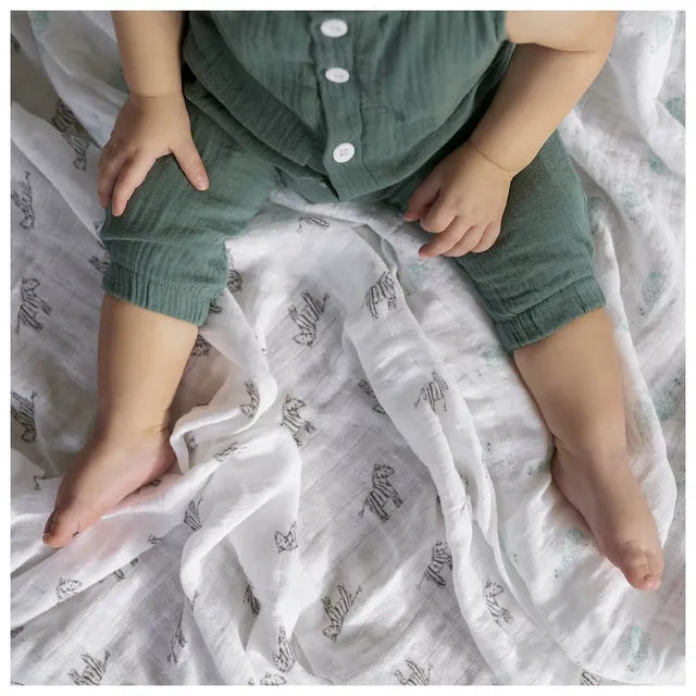 Aden + Anais - Large Swaddles - 4 Pack - Organic Cotton Muslin - Animal Kingdom