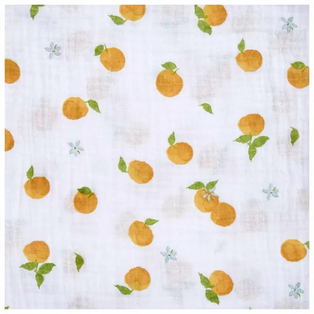 Aden + Anais - Organic Cotton Muslin Swaddles - Fresh Fruit - 4 Pcs - Large